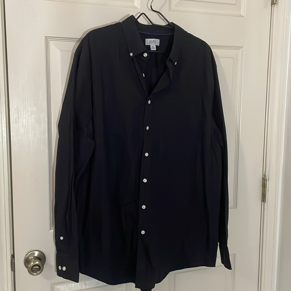 Croft&Barrow Black Button Up Long Sleeve Front Pocket Dress Casual Shirt Sz XXL - Picture 3 of 8